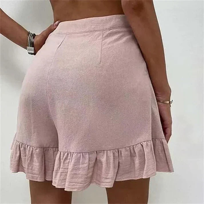 Faltenshorts Damen - Bequem Kurz