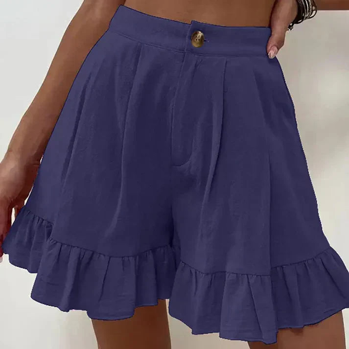 Faltenshorts Damen - Bequem Kurz