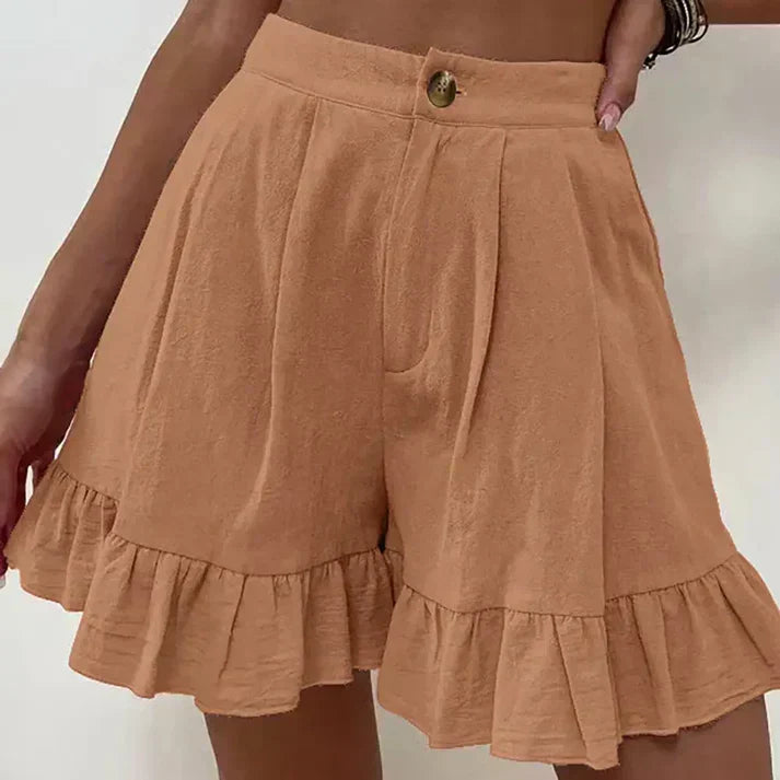 Faltenshorts Damen - Bequem Kurz