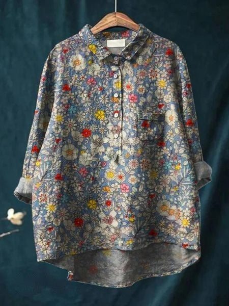 Chemisier fleuri pour femme au design élégant