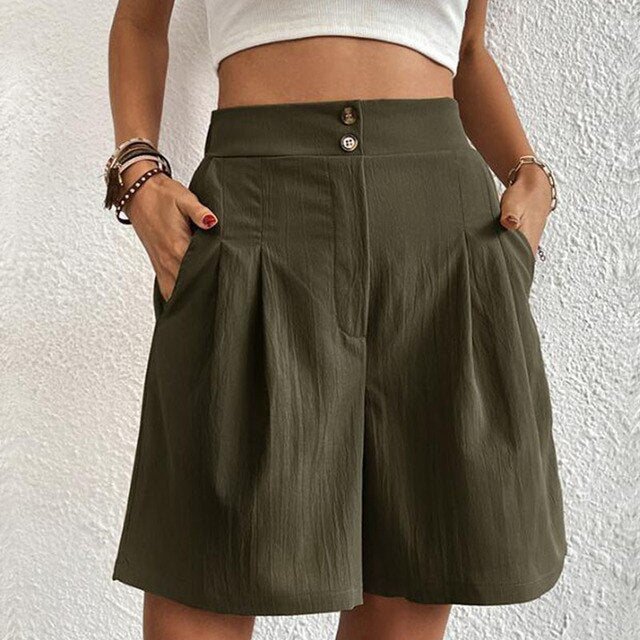 Frauen Kurze Hosen hoher Taille leicht - Komfort und Eleganz im Alltag