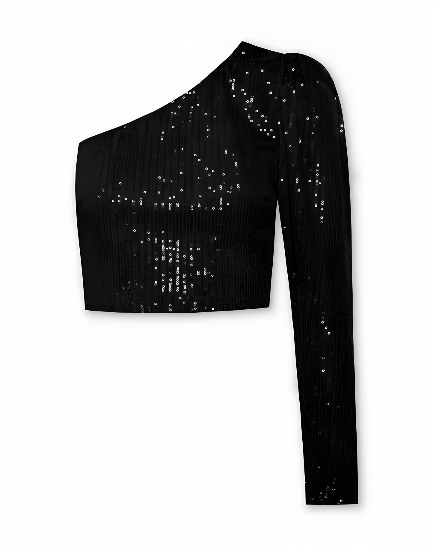 Glamouröses Schultertop Schwarz Gold