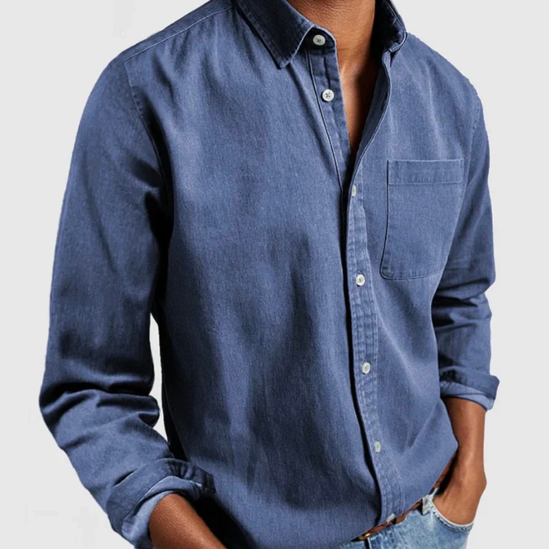 Herren Denim-Hemd – Zeitloser Stil für Alltag und Frühling