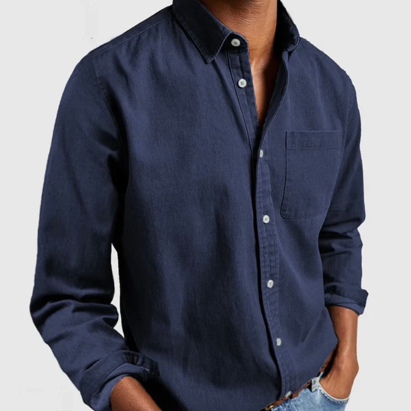 Herren Denim-Hemd – Zeitloser Stil für Alltag und Frühling