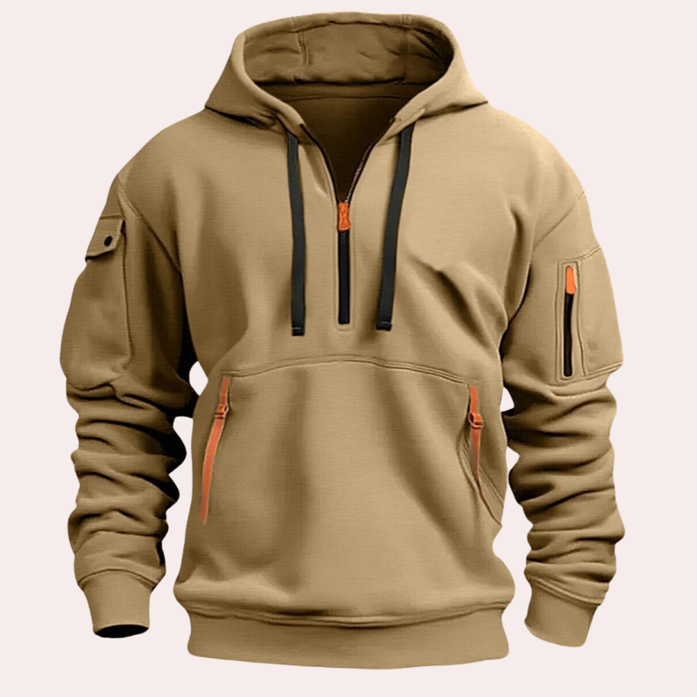Herren-Funktions-Hoodie mit Reißverschlüssen – Bequem und praktisch für Alltag und Outdoor2