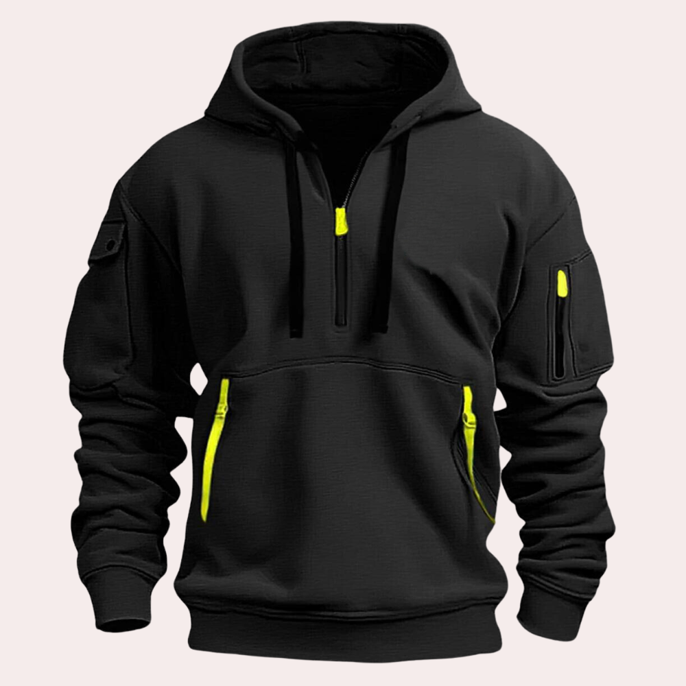Herren-Funktions-Hoodie mit Reißverschlüssen – Bequem und praktisch für Alltag und Outdoor1