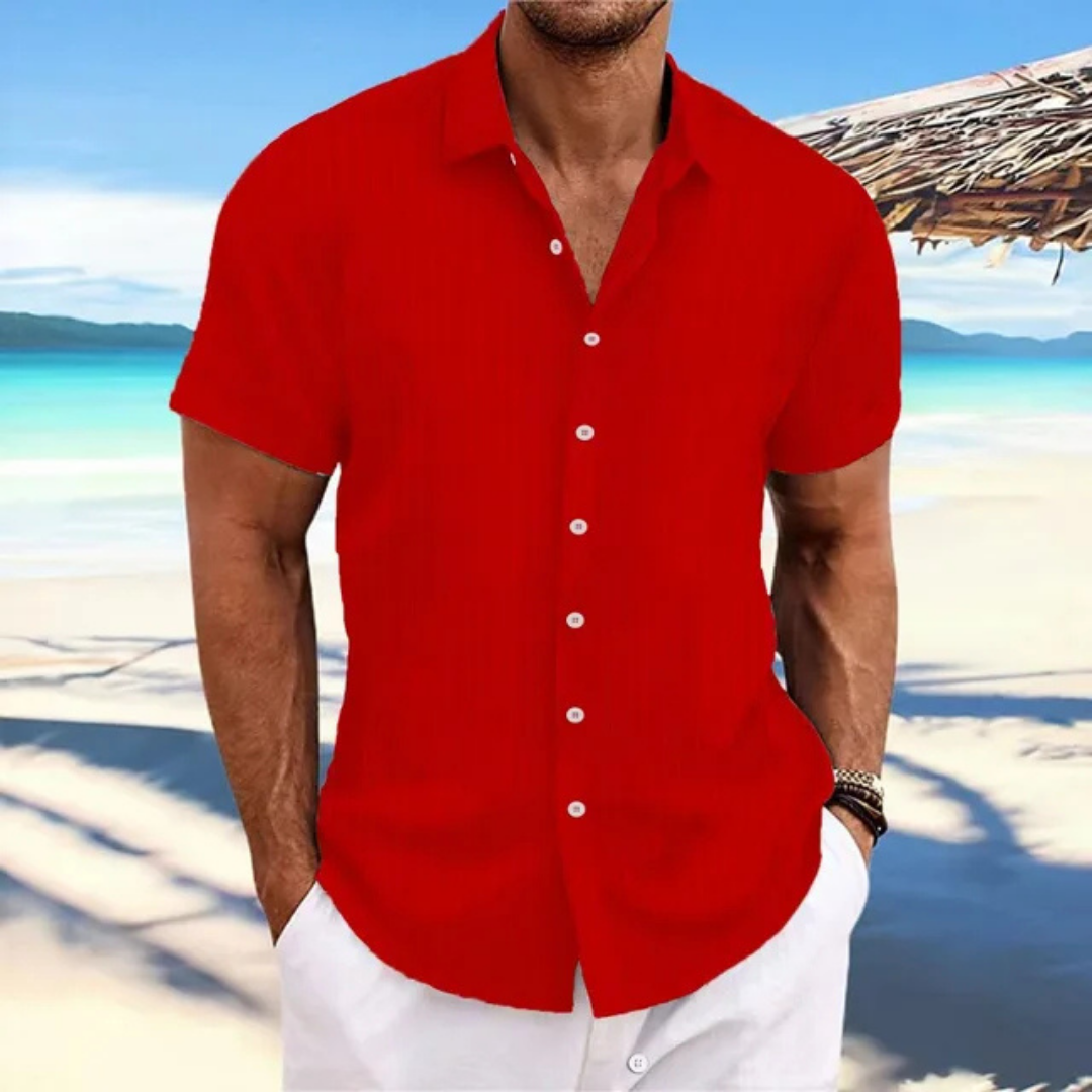 Herren gestreiftes Kurzarmhemd