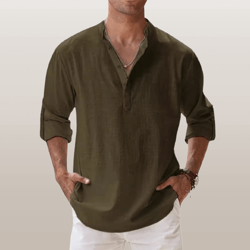 Herren Hemd – Lässiger Komfort im Henley-Stil