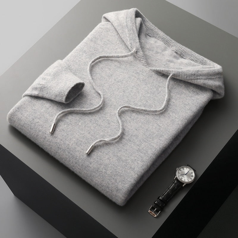 Herren-Kapuzenpullover aus Feinstrick – Minimalistischer und eleganter Hoodie für jeden Anlass4