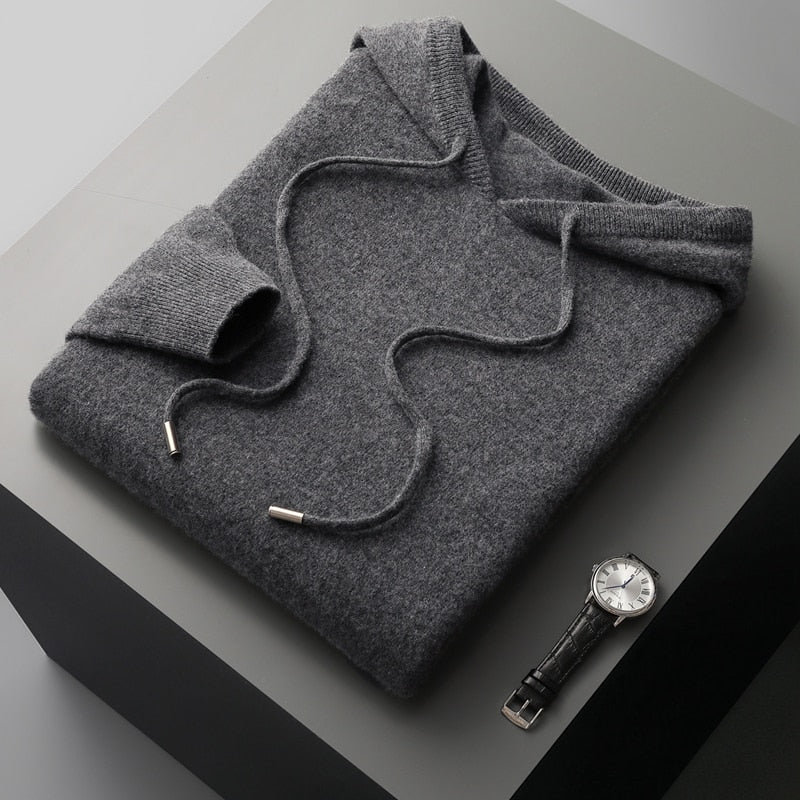 Herren-Kapuzenpullover aus Feinstrick – Minimalistischer und eleganter Hoodie für jeden Anlass3