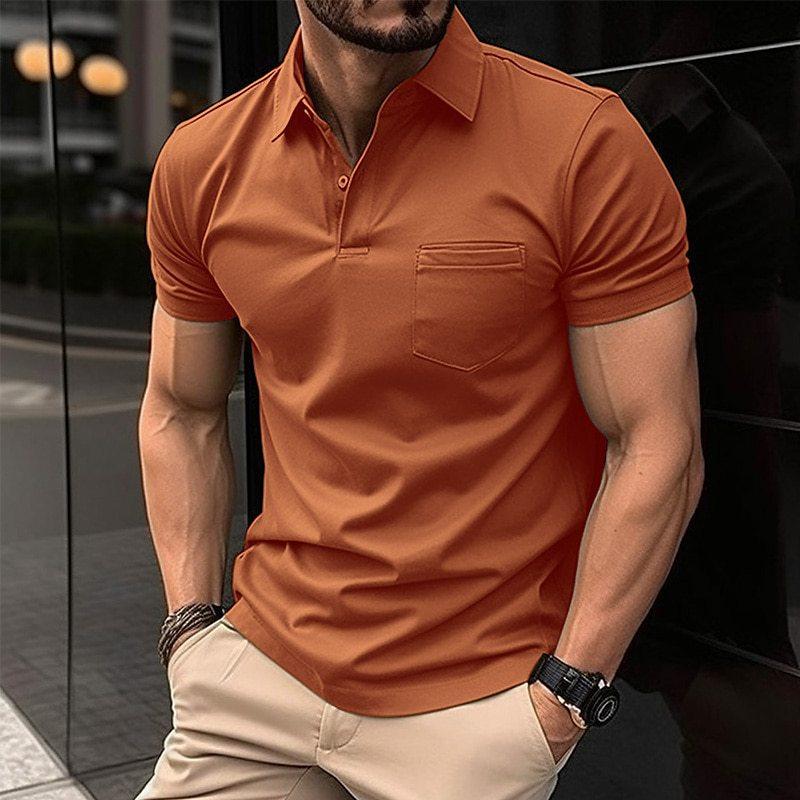 Herren Klassisches Kurzarm-Poloshirt – Schmal Geschnittenes Freizeitshirt1