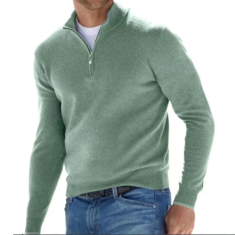 Herren Strickpullover mit halbem Reißverschluss – Klassisch und vielseitig für Freizeit und Business4