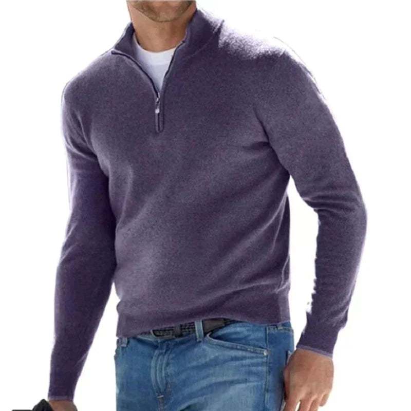 Herren Strickpullover mit halbem Reißverschluss – Klassisch und vielseitig für Freizeit und Business6