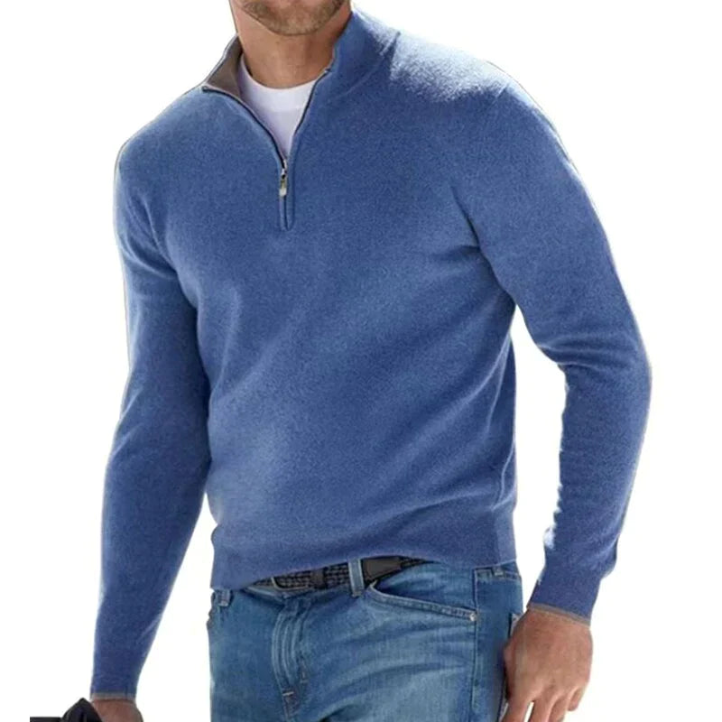 Herren Strickpullover mit halbem Reißverschluss – Klassisch und vielseitig für Freizeit und Business5