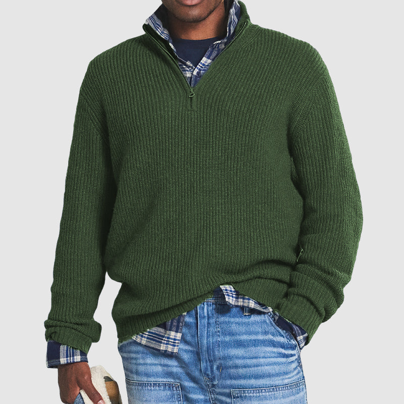 Herren-Strickpullover mit Halbreißverschluss – Klassischer und vielseitiger Pullover für kühle Tage3