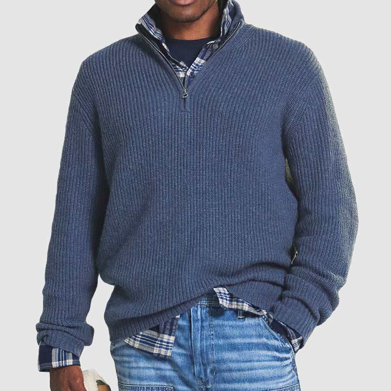 Herren-Strickpullover mit Halbreißverschluss – Klassischer und vielseitiger Pullover für kühle Tage4