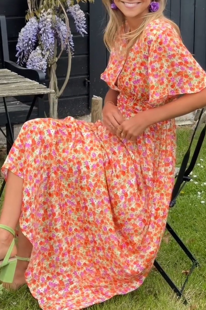 Damen Maxikleid mit Blumenmuster – Eleganz trifft Sommerfrische