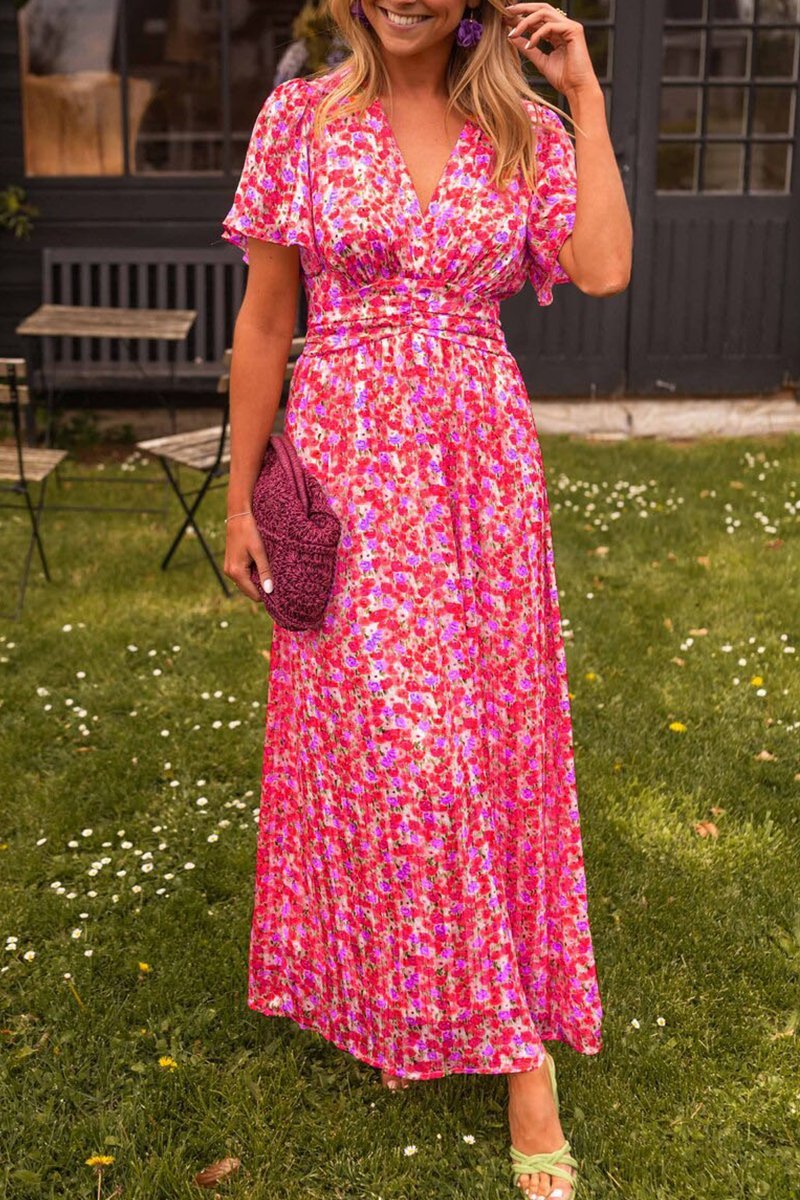Damen Maxikleid mit Blumenmuster – Eleganz trifft Sommerfrische