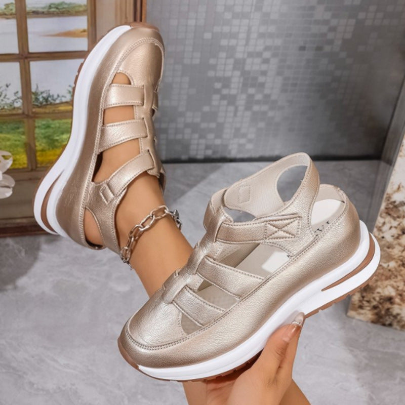 Keilsandalen für Damen mit geschlossenem Zeh