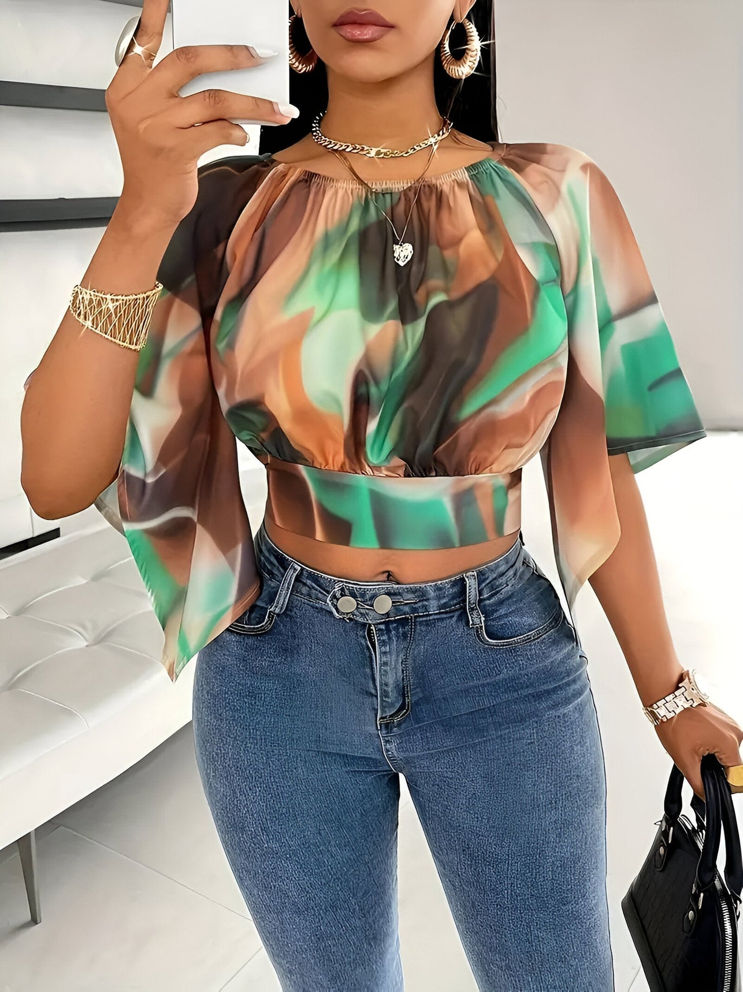 Krawattenbluse Damen Elegant