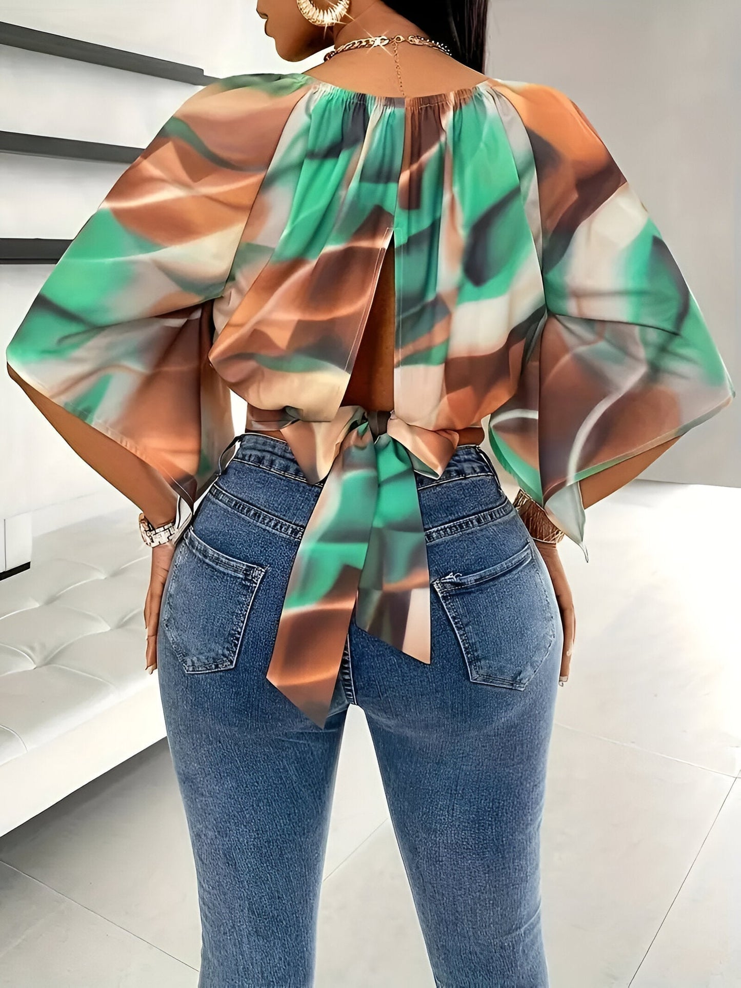 Krawattenbluse Damen Elegant