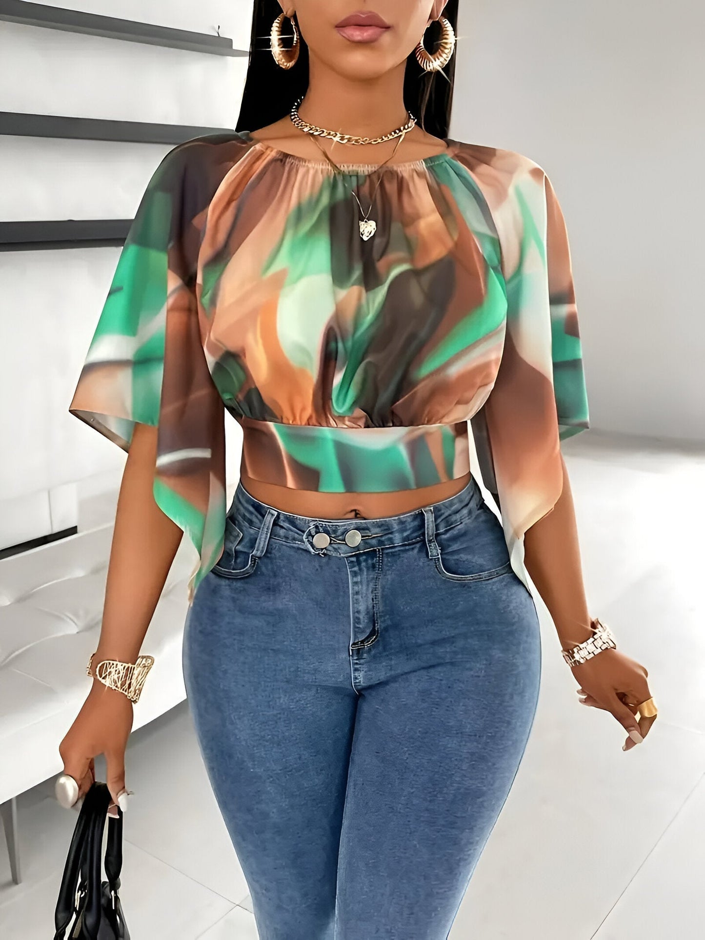 Krawattenbluse Damen Elegant
