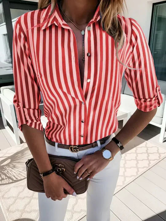 Leicht & Klassisch Damen Streifenbluse mit maritimem Flair