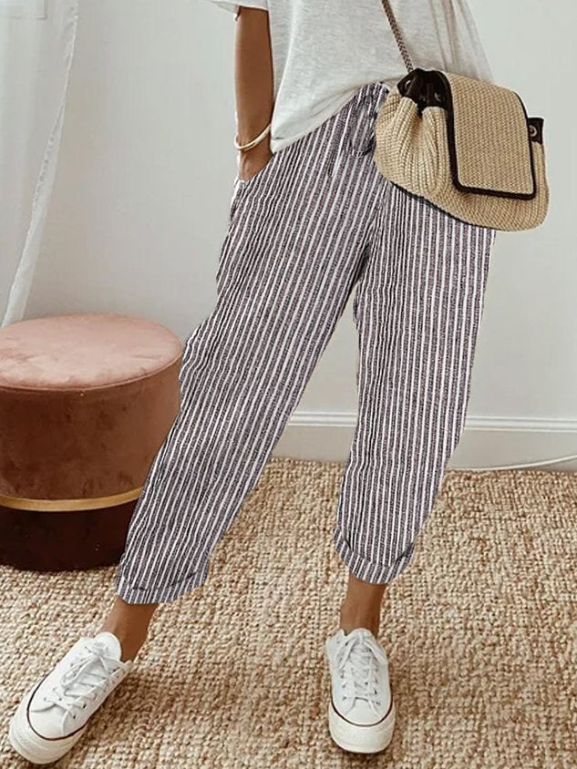 Einfache Hosen für Damen - hohe Taille