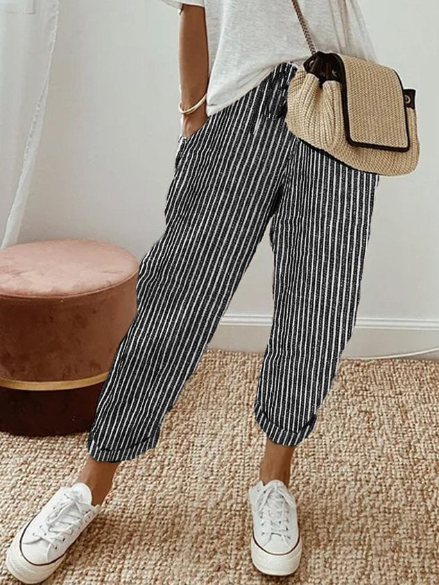 Einfache Hosen für Damen - hohe Taille