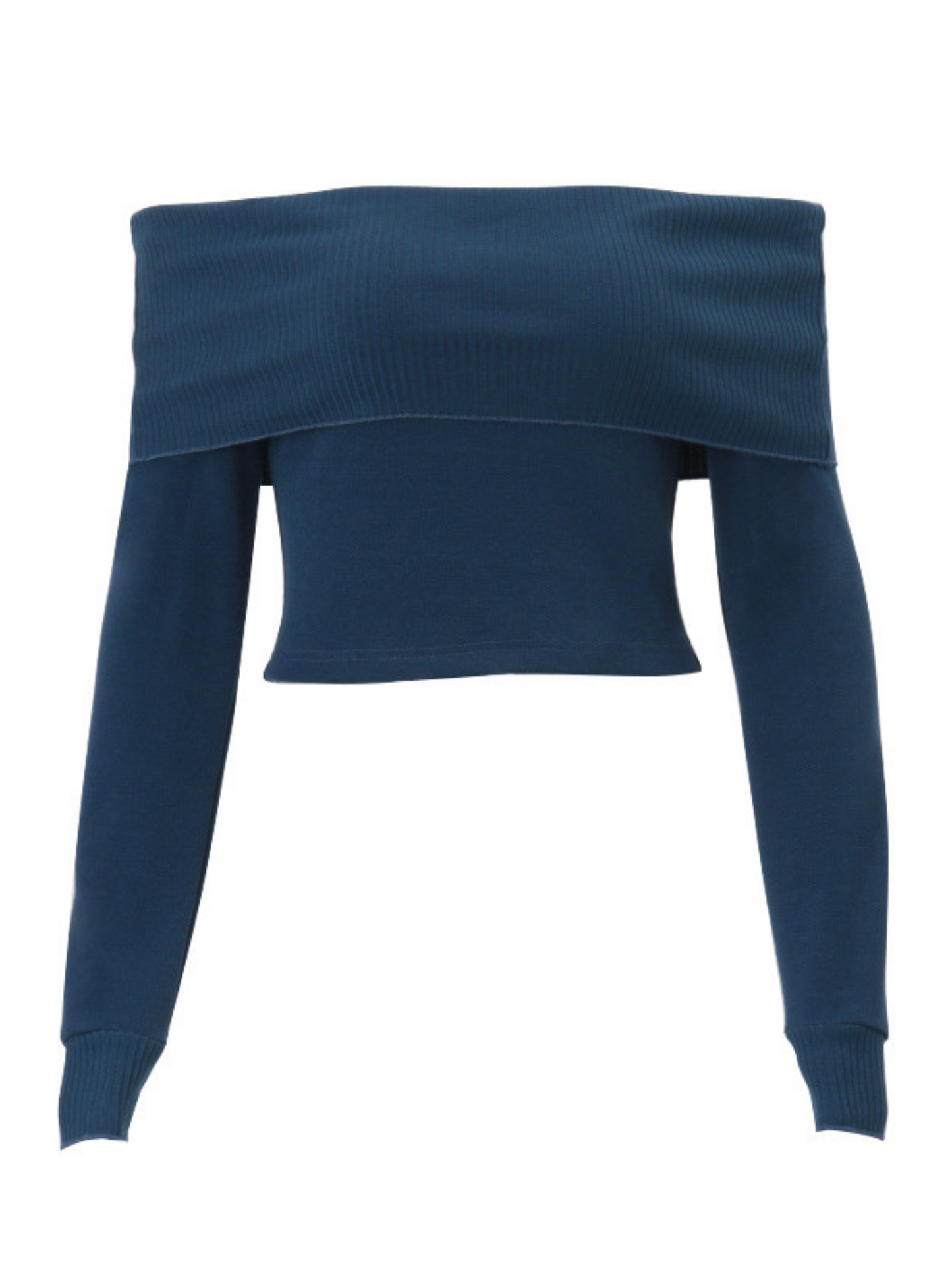 Off-Shoulder Cropped Strick Top für Damen