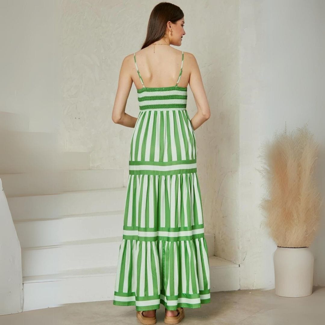 Pabiola Falten-Maxikleid für Damen