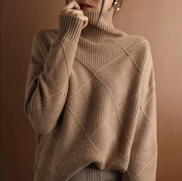 Pull en tricot à col roulé
