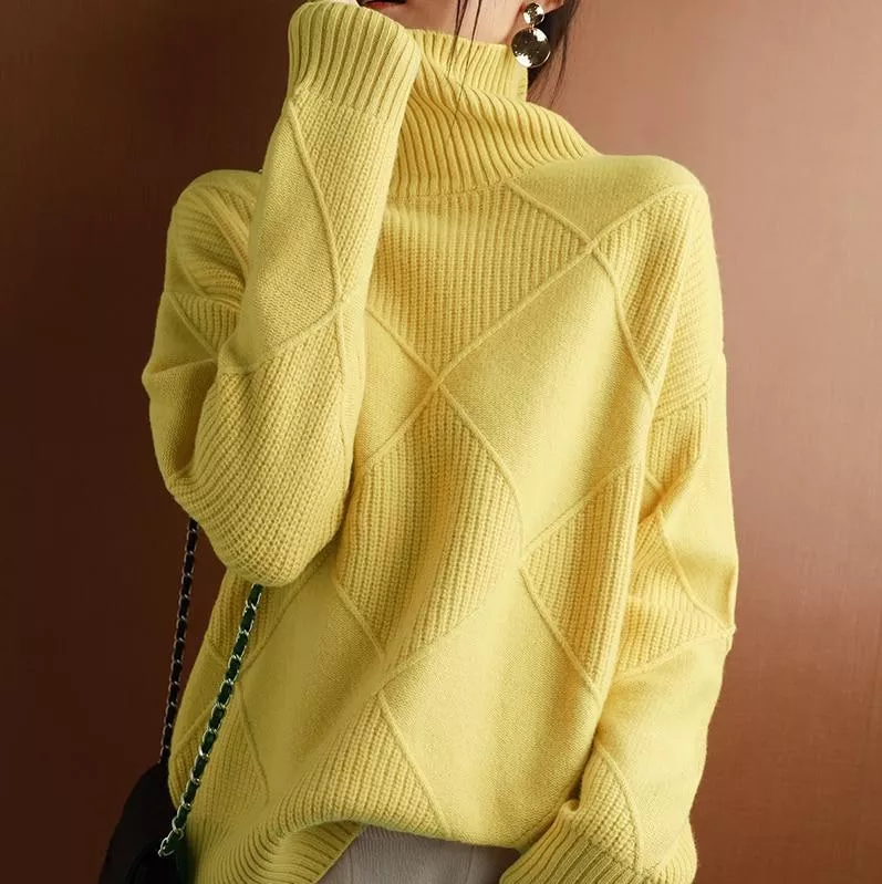 Pull en tricot à col roulé