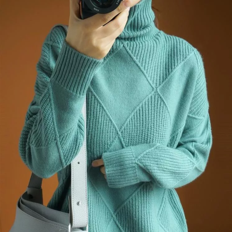 Pull en tricot à col roulé