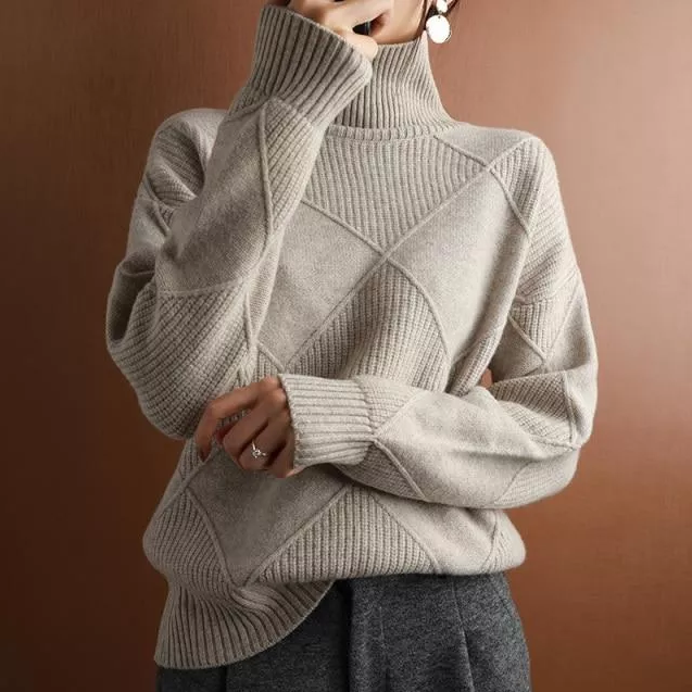 Pull en tricot à col roulé