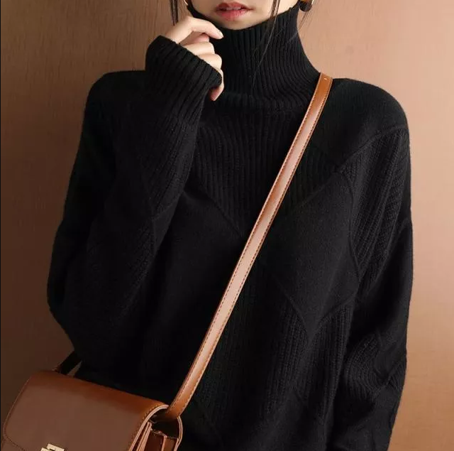 Pull en tricot à col roulé