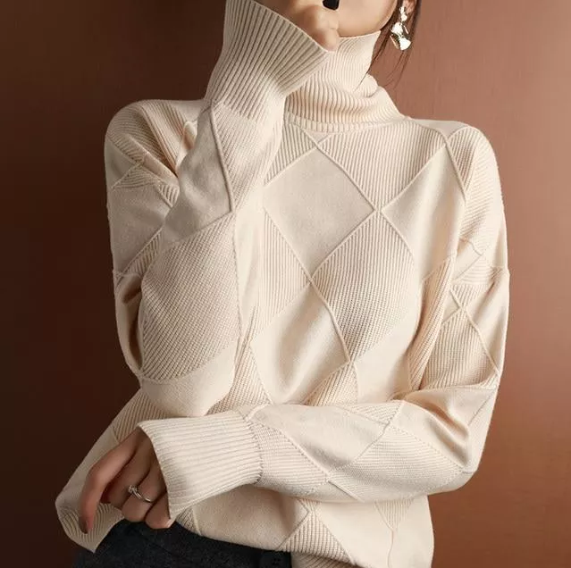 Pull en tricot à col roulé