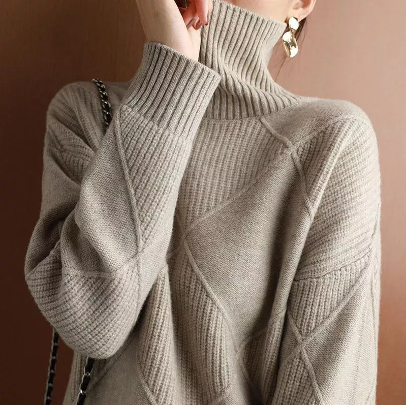 Pull en tricot à col roulé