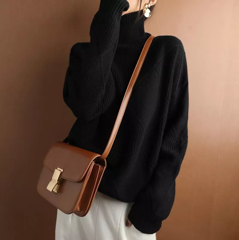 Pull en tricot à col roulé