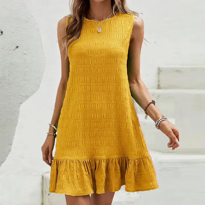 Rüschen-Hem-Mini-Kleid für Damen