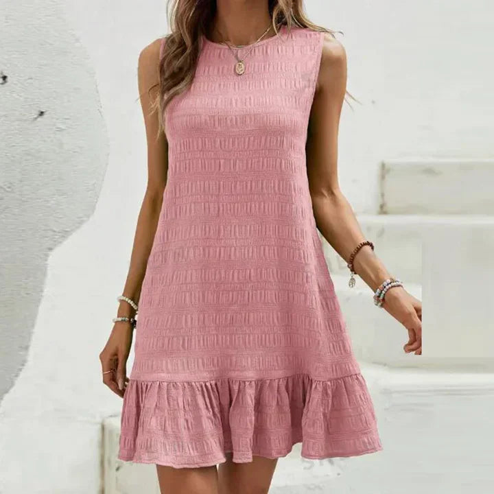 Rüschen-Hem-Mini-Kleid für Damen