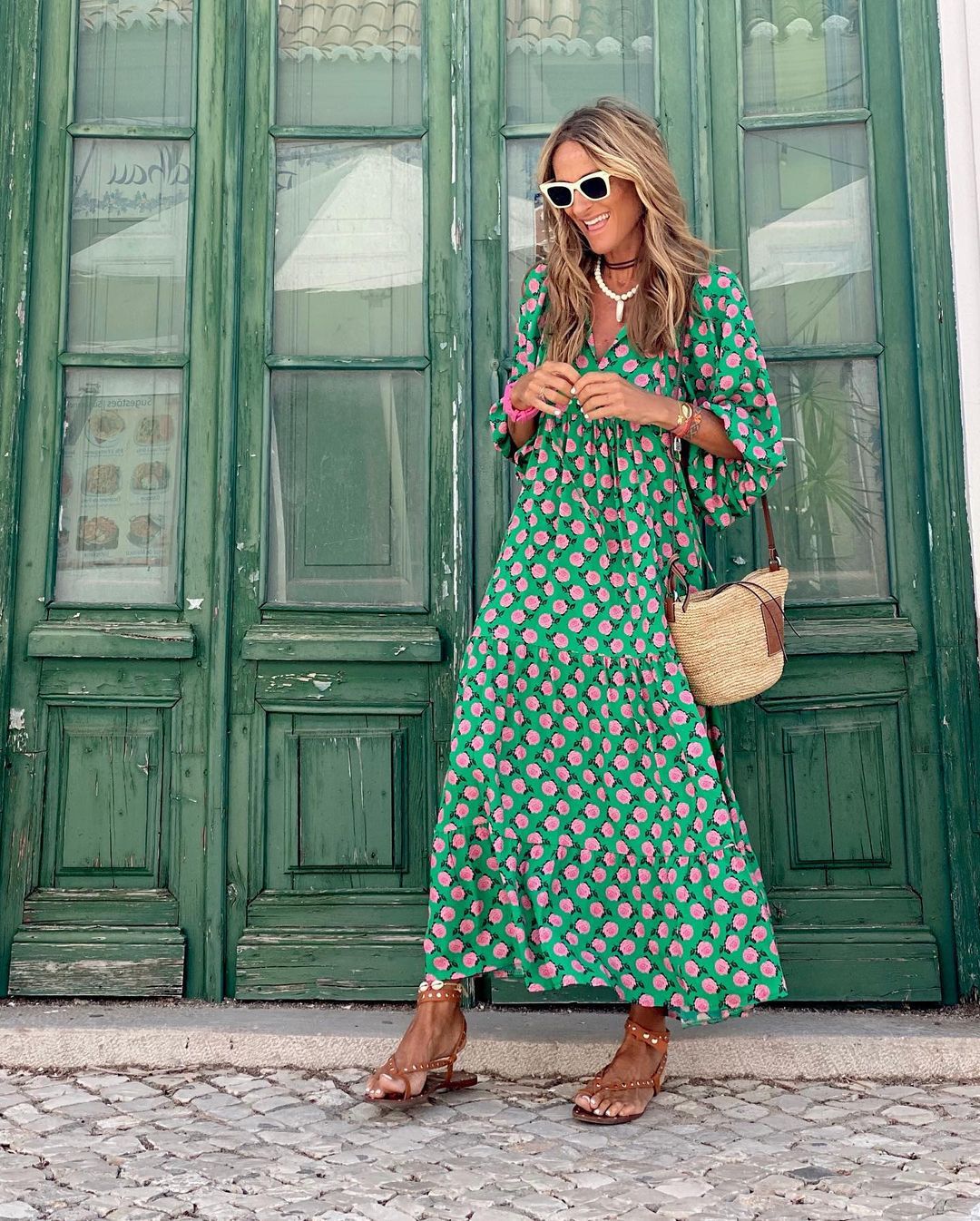 Sommerliches Maxi-Kleid mit Muster – Boho-Stil und Komfort