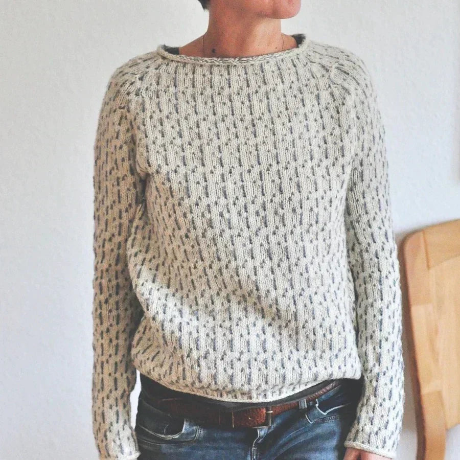 Pull tricoté avec motif