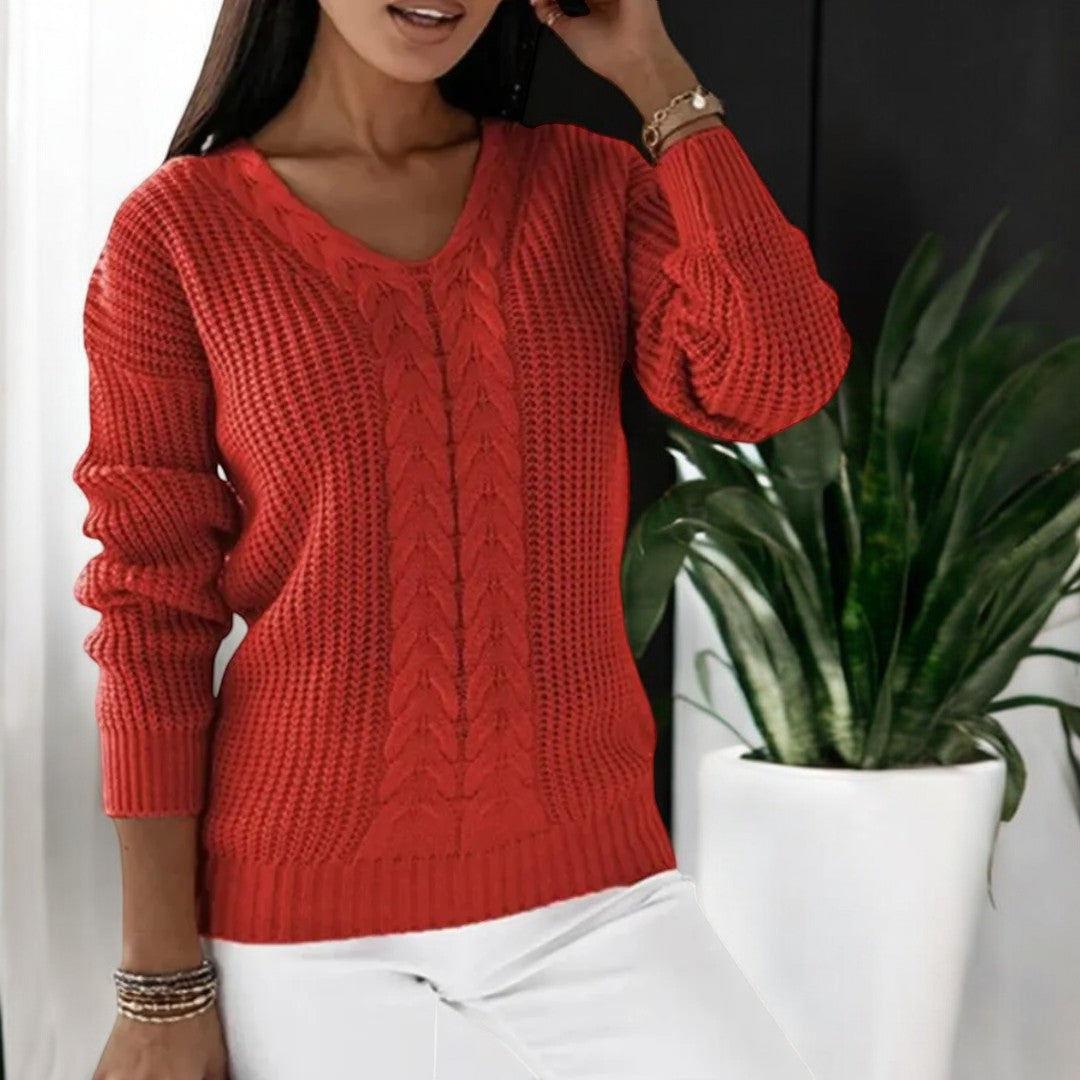 Strickpullover mit V-Ausschnitt