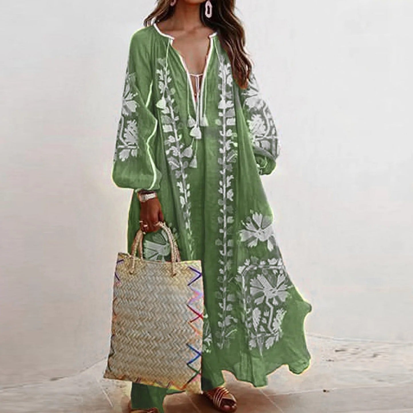 Blumiges Maxikleid Lang für Damen