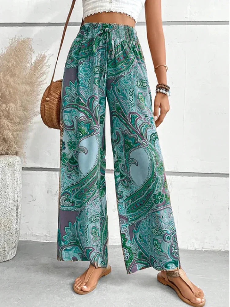Weite Sommerhose Damen Paisley