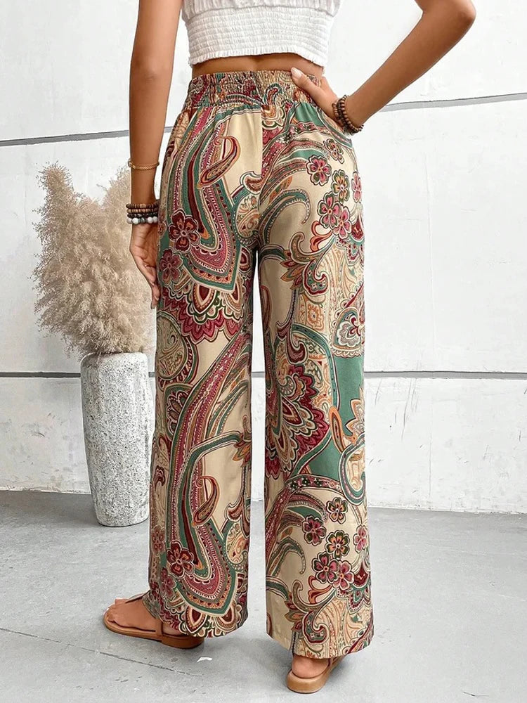 Weite Sommerhose Damen Paisley