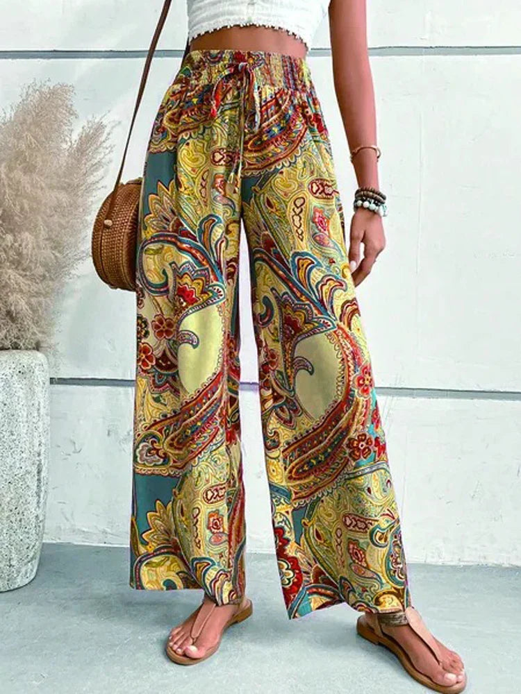 Weite Sommerhose Damen Paisley