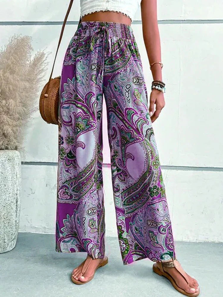 Weite Sommerhose Damen Paisley