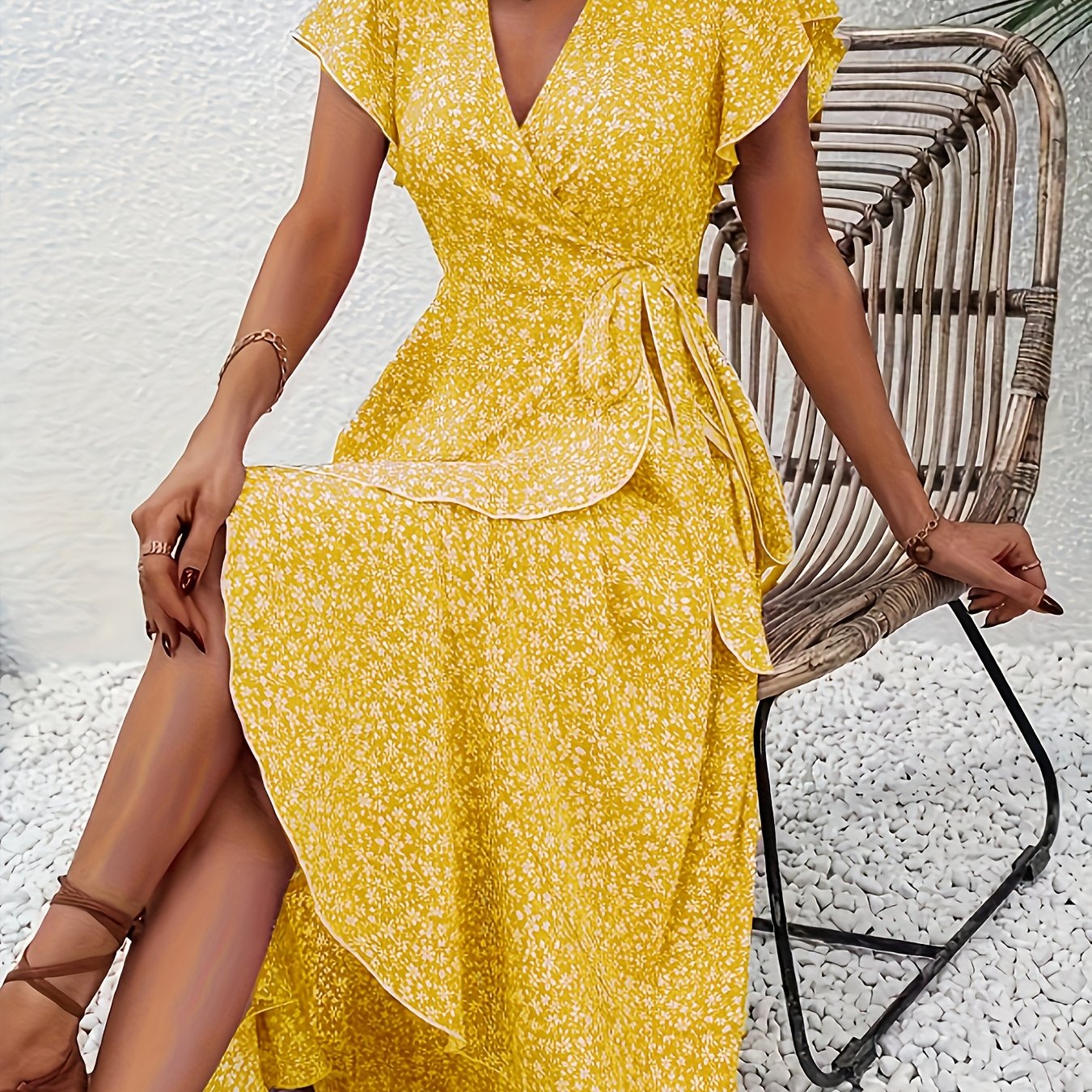 Wickelkleid Damen | Luftige Sommerromantik mit femininer Raffinesse | Emilia
